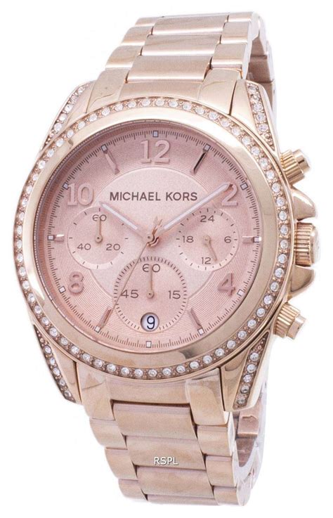 reloj michael kors mujer oro rosa eslogan|Michael Kors watch femme.